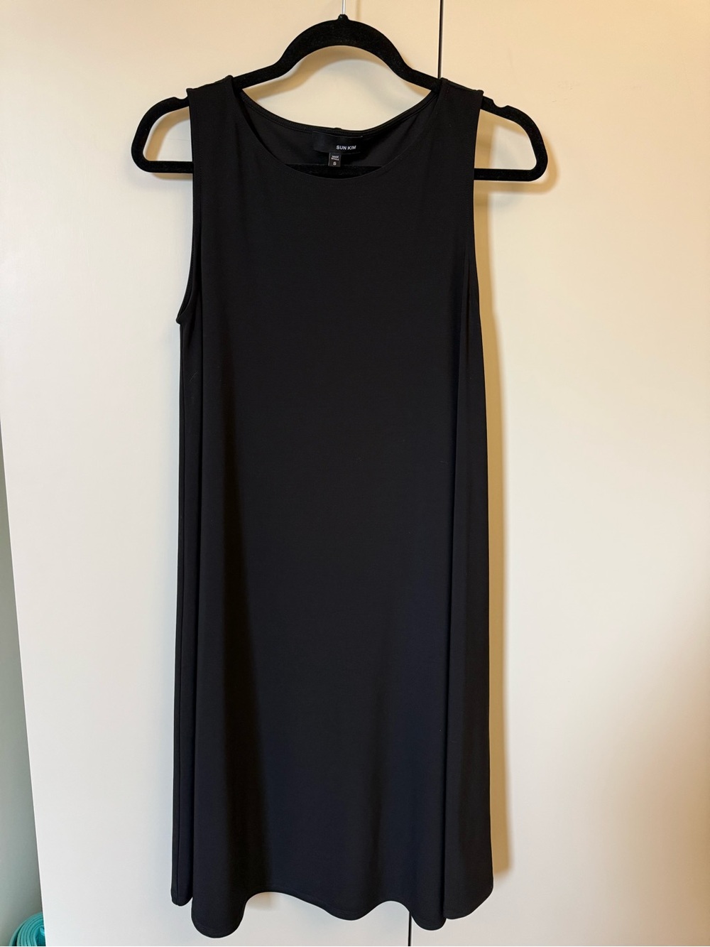 Sun Kim Aline Tank Dress Black Small Wrinkle-Free Travel Dress SK330